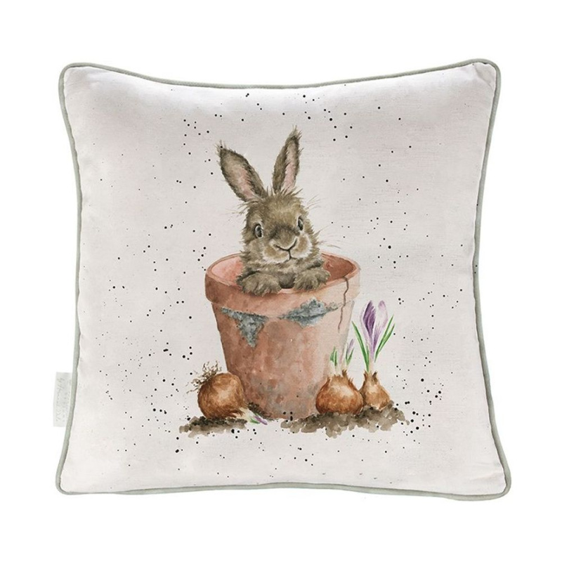 Wrendale Designs Polštář Wrendale Designs "The Flower Pot", 40x40 cm - Králík v květináči