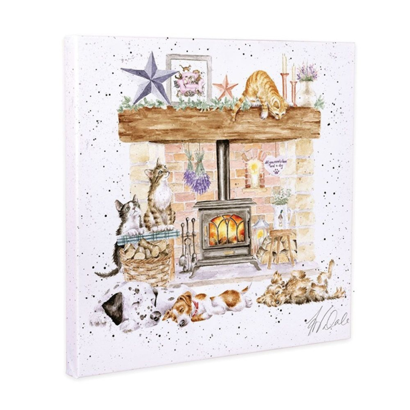 Wrendale Designs Obraz Wrendale Designs "There's No Place Like Home", 20x20 cm - Psi a kočky
