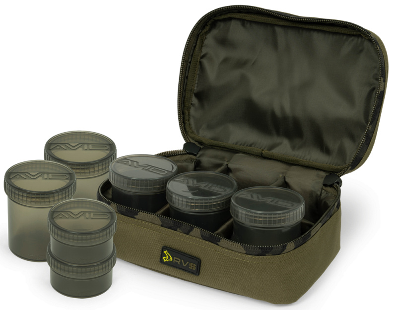 Avid carp pouzdro rvs 8-pot hookbait pouch