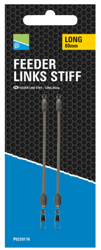 Preston innovations závěska feeder links stiff 2 ks - long 80 mm