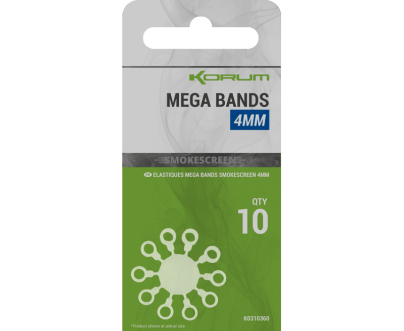 Korum kroužky smokescreen mega bands - 4 mm