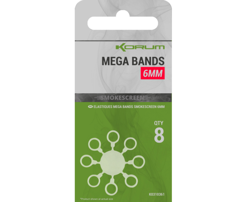 Korum kroužky smokescreen mega bands - 6 mm