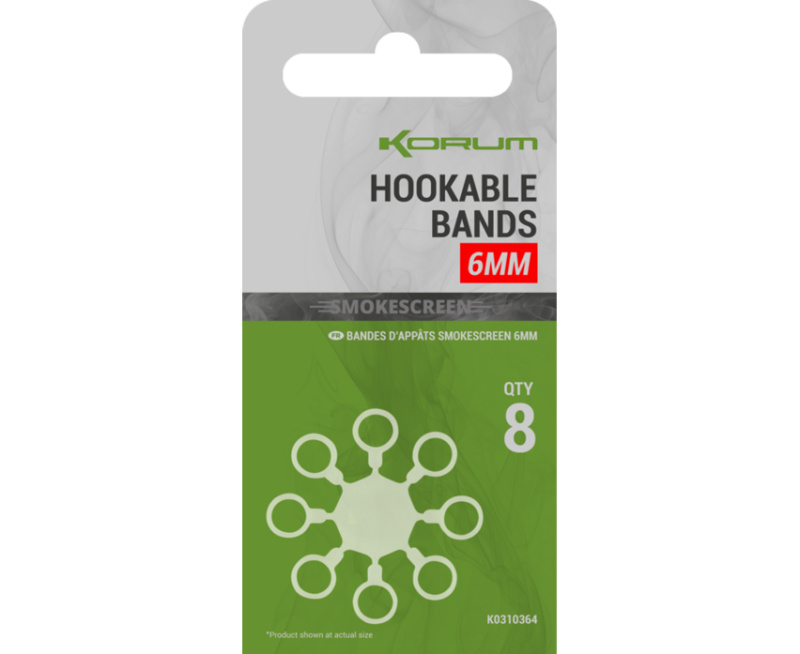 Korum kroužky smokescreen hookable bands - 8 mm