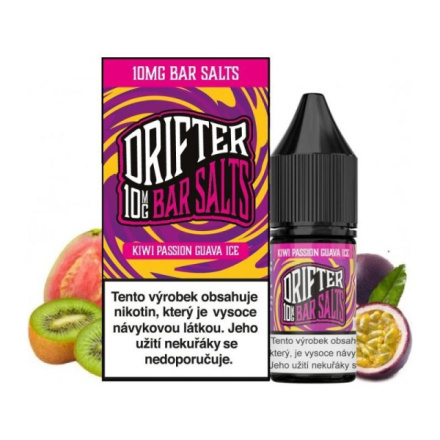 Liquid Drifter Bar Salts Kiwi Passionfruit Guava Ice 10ml (20mg)