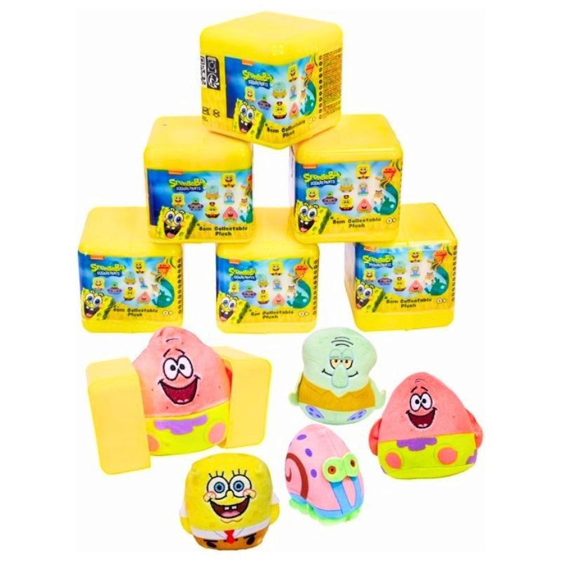 SpongeBob a kamarádi sběratelský mini plyšák v kapsli - 1 kus