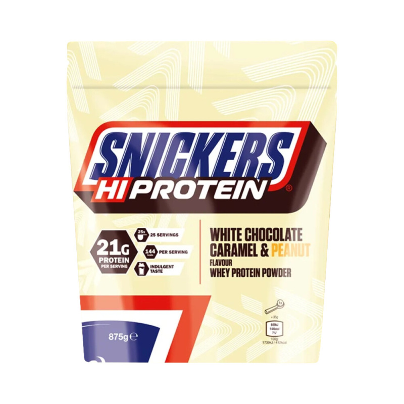 Mars Protein Snickers HiProtein Powder 875g - bílá čokoláda caramel & arašídy