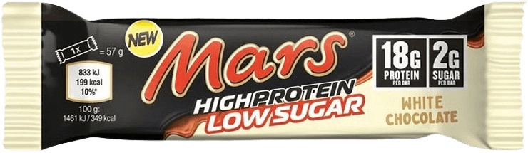 Mars Hiprotein Bar Low Sugar 57 g - bílá čokoláda