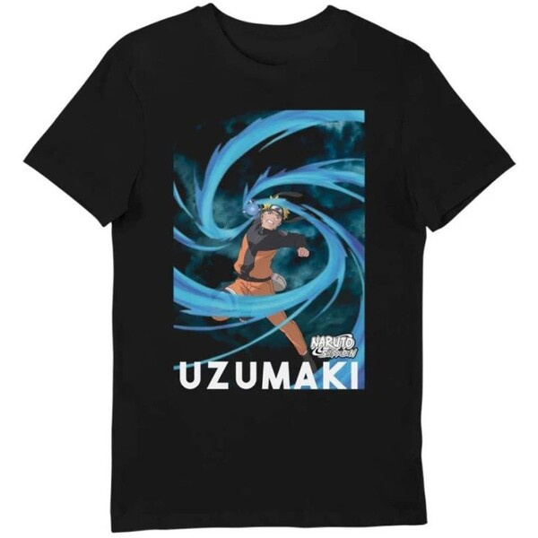 Tričko Naruto Shippuden - Uzumaki M (svítící ve tmě) Černá
