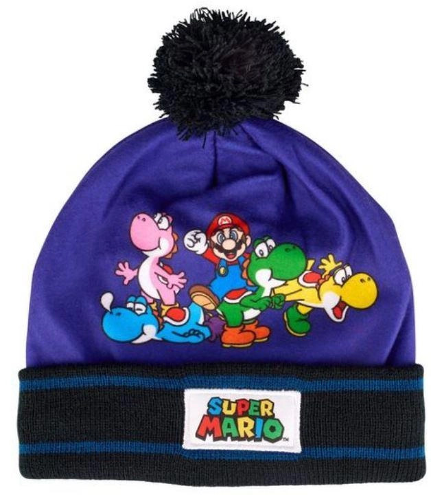Modrá flísová čepice Super Mario – Velikost: 52