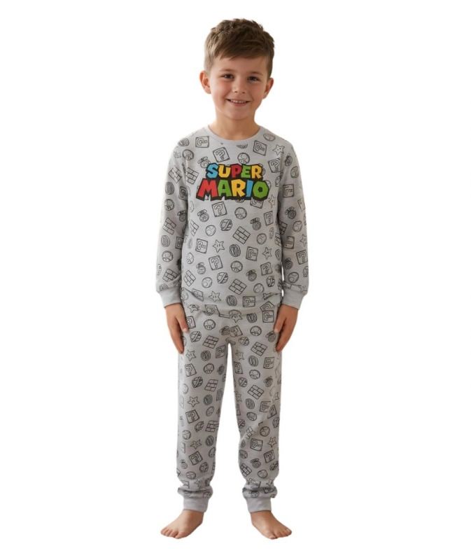 Dětské pyžamo Super Mario – Šedá 1