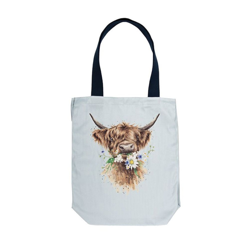 Wrendale Designs Pevná plátěná taška Wrendale Designs "Daisy Coo" - Kráva