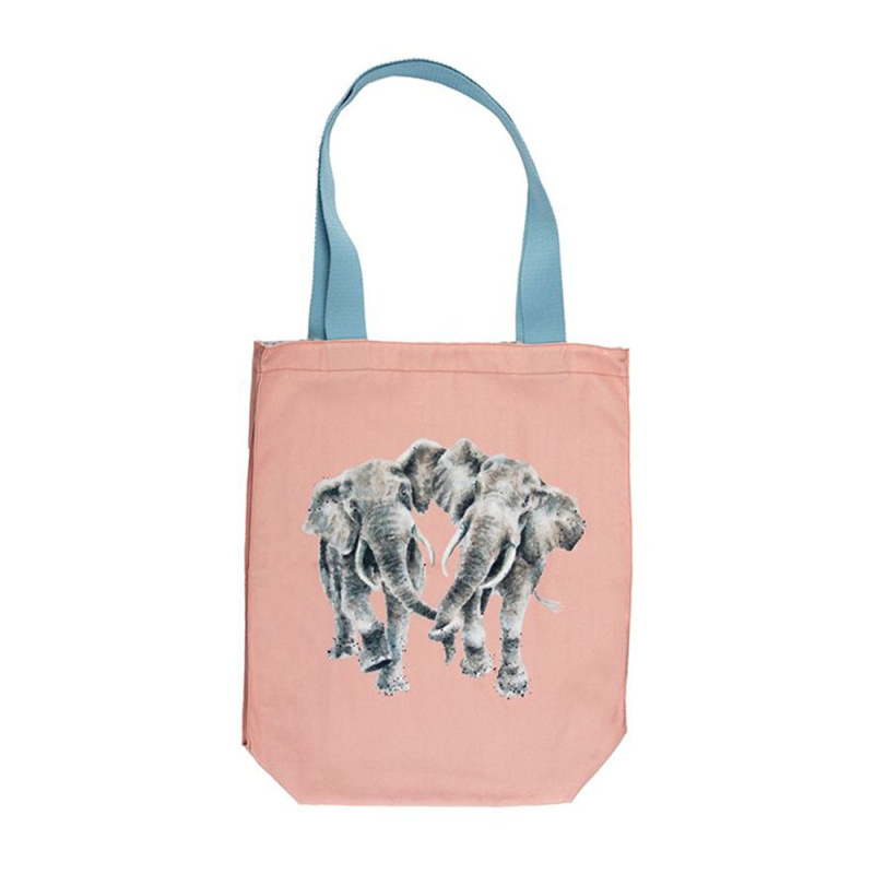 Wrendale Designs Pevná plátěná taška Wrendale Designs "Age is Irrelephant" - Sloni