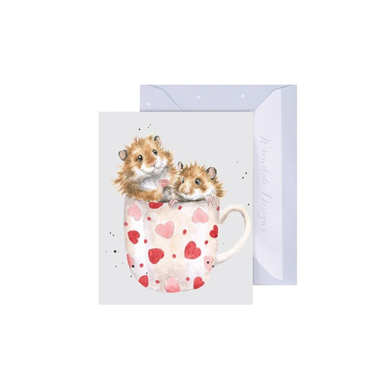 Wrendale Designs Dárková kartička Wrendale Designs "Mug Full of Love" - Křečci