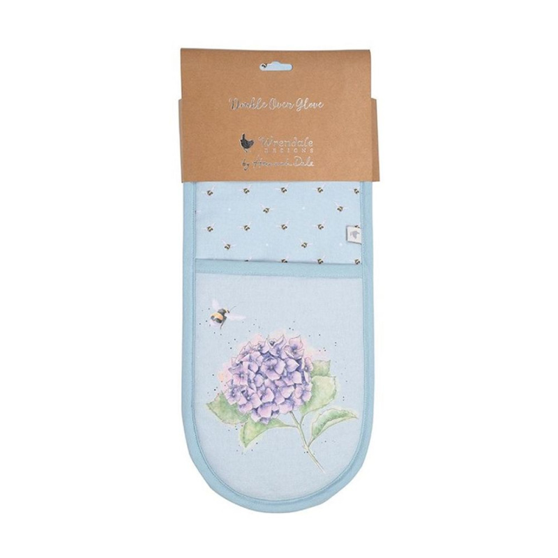 Wrendale Designs Dvojitá kuchyňská chňapka Wrendale Designs "Busy Bee" - Hortenzie