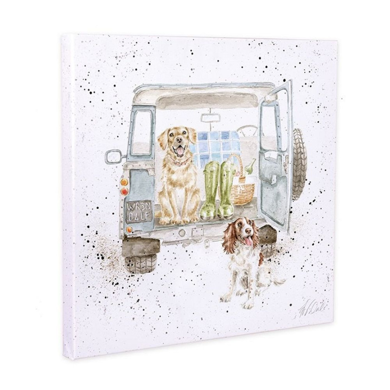 Wrendale Designs Obraz Wrendale Designs "Paws For a Picnic", 50x50 cm - Psi v autě