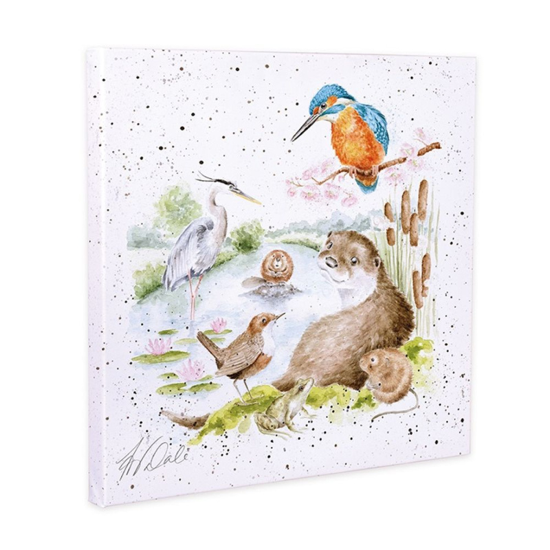 Wrendale Designs Obraz Wrendale Designs "The Riverbank", 20x20 cm - U řeky