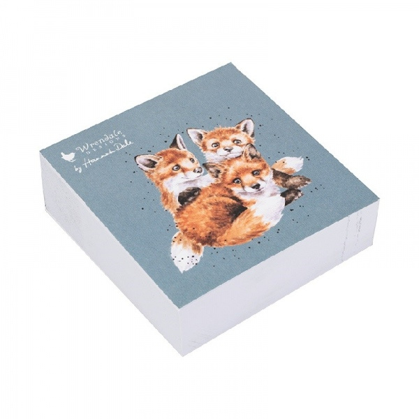 Wrendale Designs Samolepicí bloček Wrendale Designs "Snug as a Cub", 250 l. - Lišky
