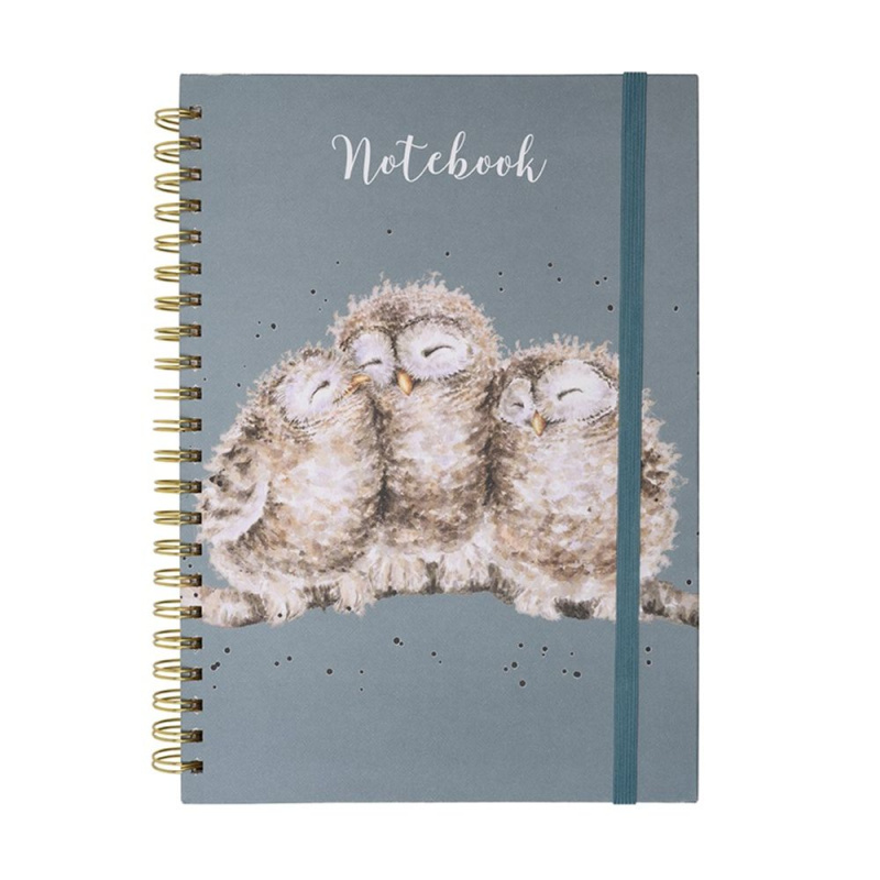 Wrendale Designs Kroužkový blok Wrendale Designs "Owlets", A4, 90 l., linkovaný - Sovičky