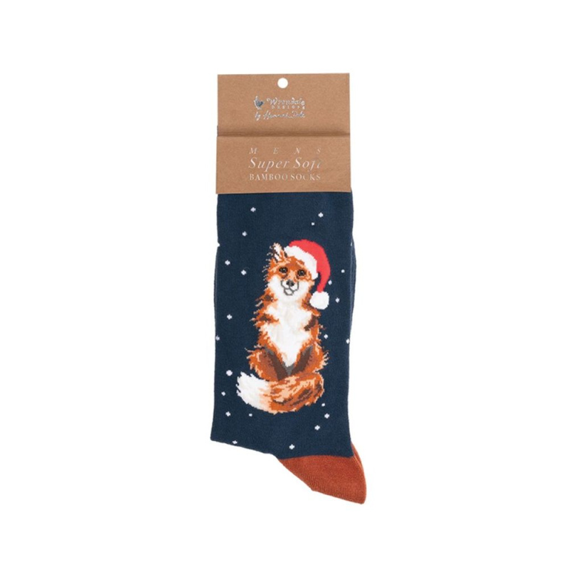 Wrendale Designs Pánské ponožky Wrendale Designs "Festive Fox" - Liška, vánoční