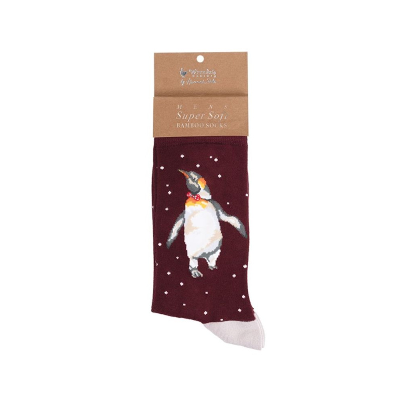 Wrendale Designs Pánské ponožky Wrendale Designs "Christmas King" - Tučňák, vánoční