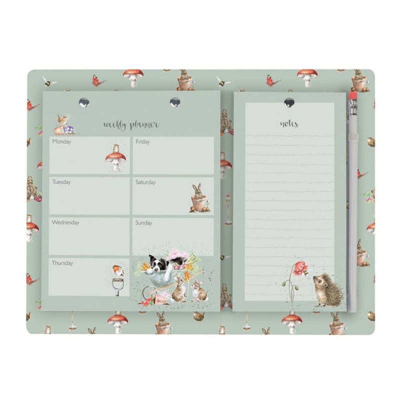 Wrendale Designs Týdenní plánovač Wrendale Designs "Garden Friends" - Zahradní zvířátka
