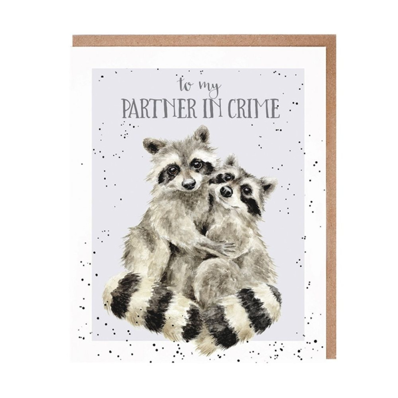 Wrendale Designs Přání k výročí Wrendale Designs "Partners in Crime" - Mývali