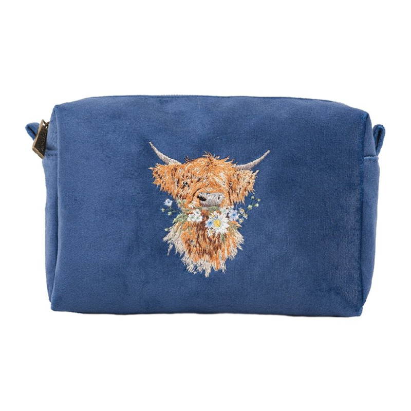 Wrendale Designs Vyšívaná kosmetická taštička Wrendale Designs "Daisy Coo" - Kráva