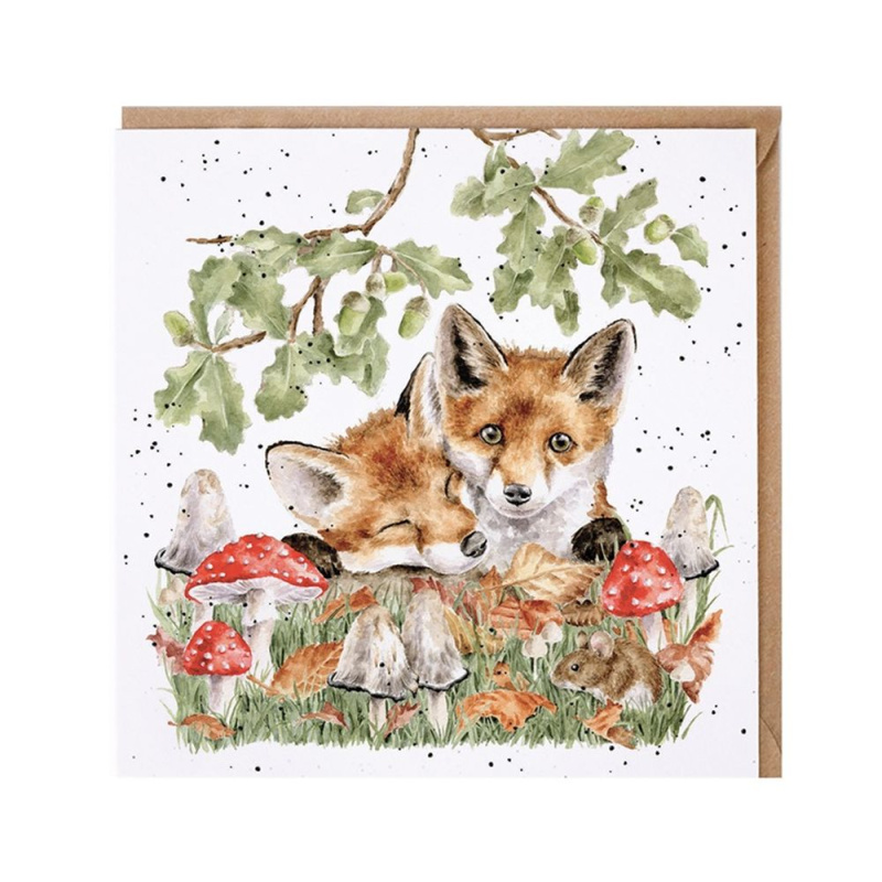 Wrendale Designs Přání Wrendale Designs "Under the Oak Tree", 15x15 cm - Lišky