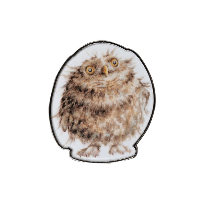 Wrendale Designs Kovová brož Wrendale Designs "Round Owl" - Sova