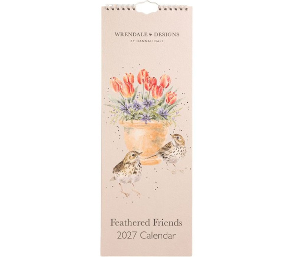 Wrendale Designs Kuchyňský kalendář 2027 Wrendale Designs "Feathered Friends" - Ptáčci