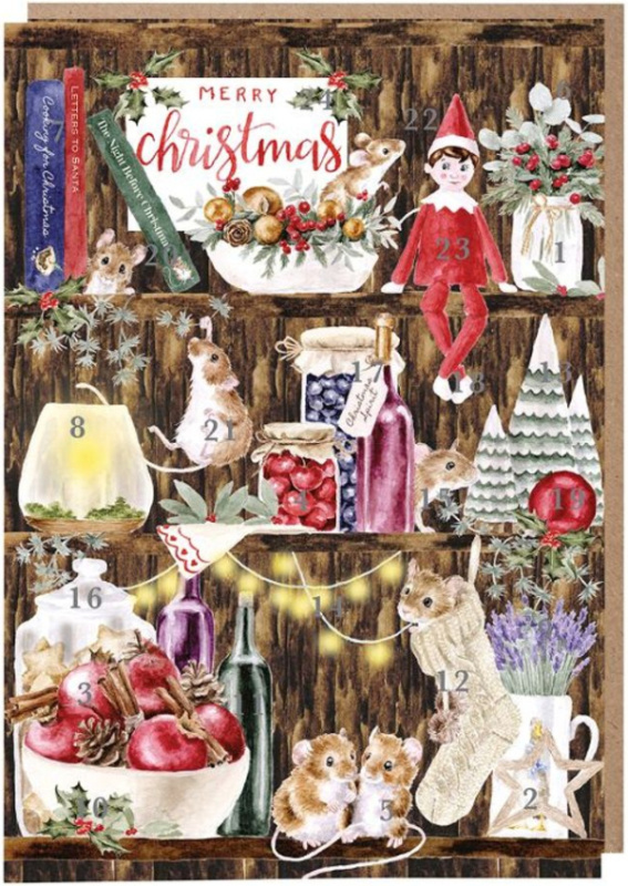 Wrendale Designs Adventní kalendář Wrendale Designs "The Christmas Pantry", A4 - Myšky