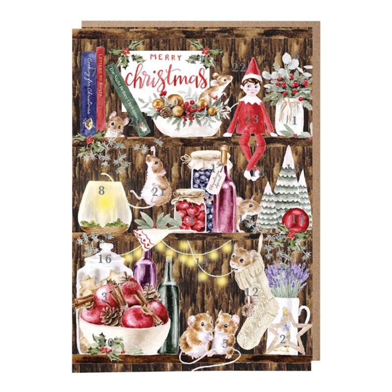 Wrendale Designs Adventní kalendář Wrendale Designs "The Christmas Pantry", A4 - Myšky