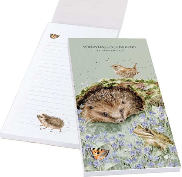 Wrendale Designs Nákupní seznam s magnetem Wrendale Designs "The Wild Patch" - Ježek