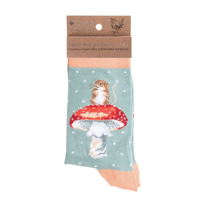Wrendale Designs Dámské ponožky Wrendale Designs "He's a Fun-Gi" - Myška