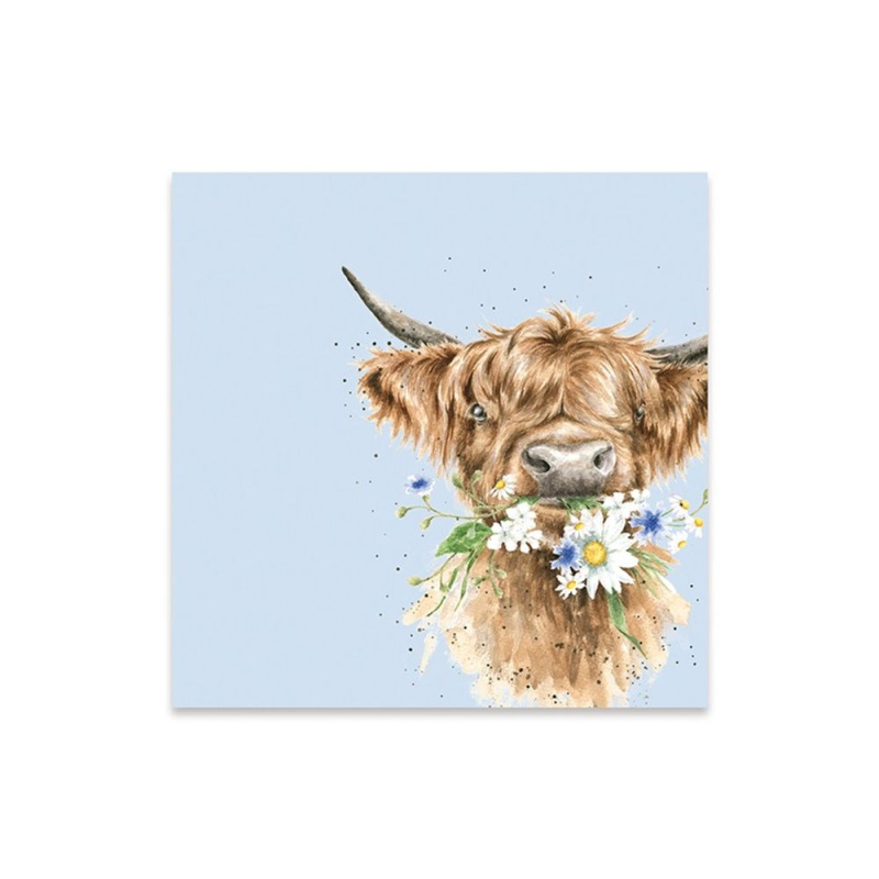 Wrendale Designs Papírové ubrousky Wrendale Designs "Daisy Coo", 24x24 cm - Kráva