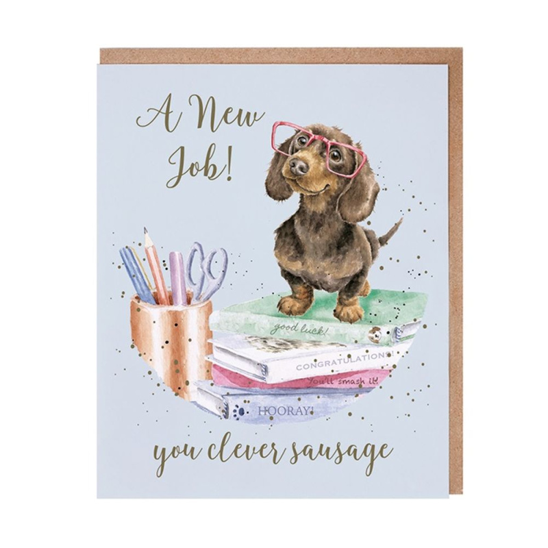 Wrendale Designs Přání Wrendale Designs "Clever Sausage" - Jezevčík