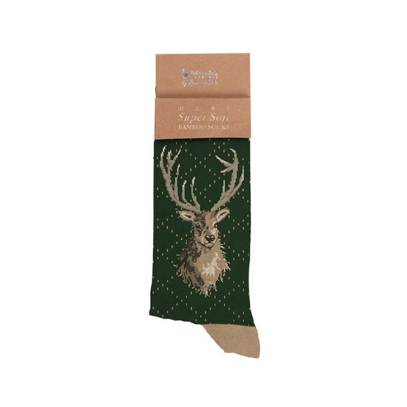 Wrendale Designs Pánské ponožky Wrendale Designs "Portrait of a Stag" - Jelen