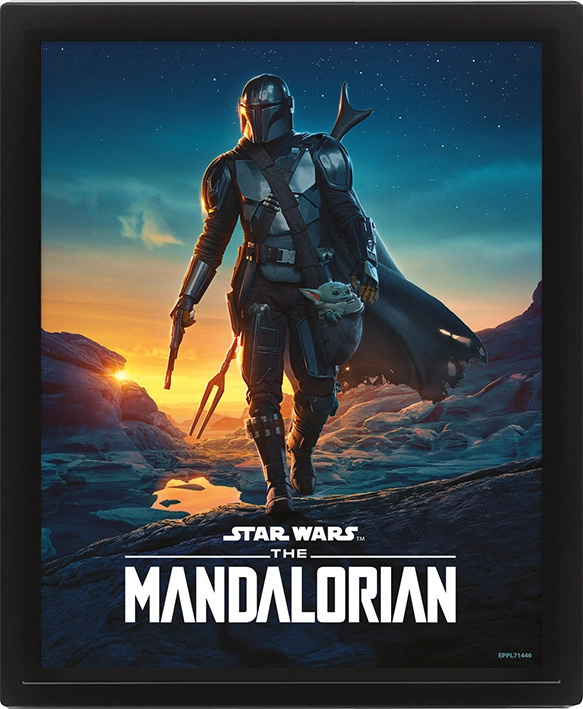Star Wars : Mandalorian Nigthfall - 3D Obraz s rámem 3D Obraz (s rámem)