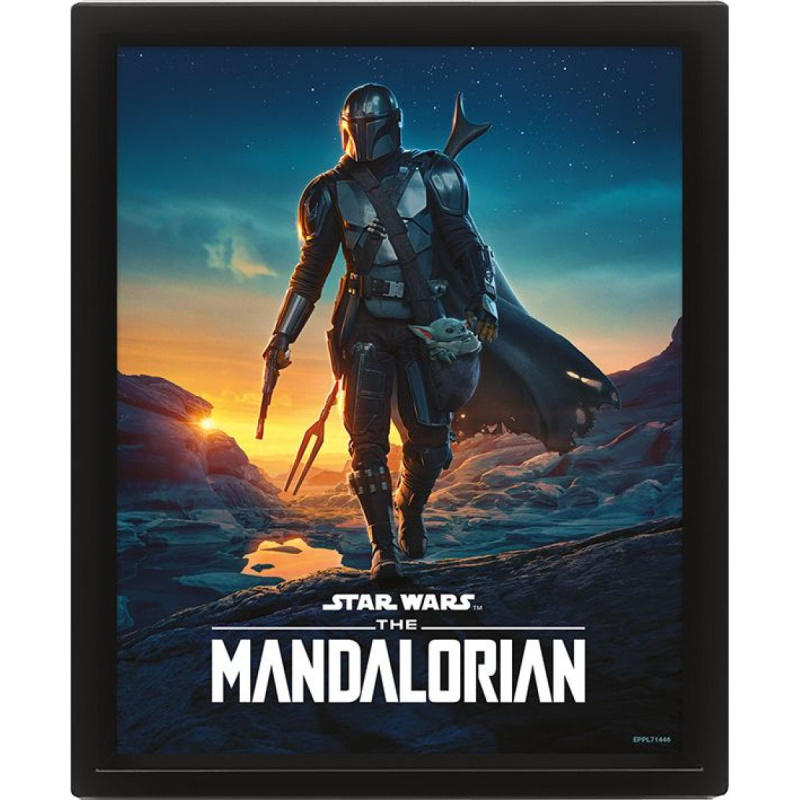 Star Wars : Mandalorian Nigthfall - 3D Obraz s rámem 3D Obraz (s rámem)