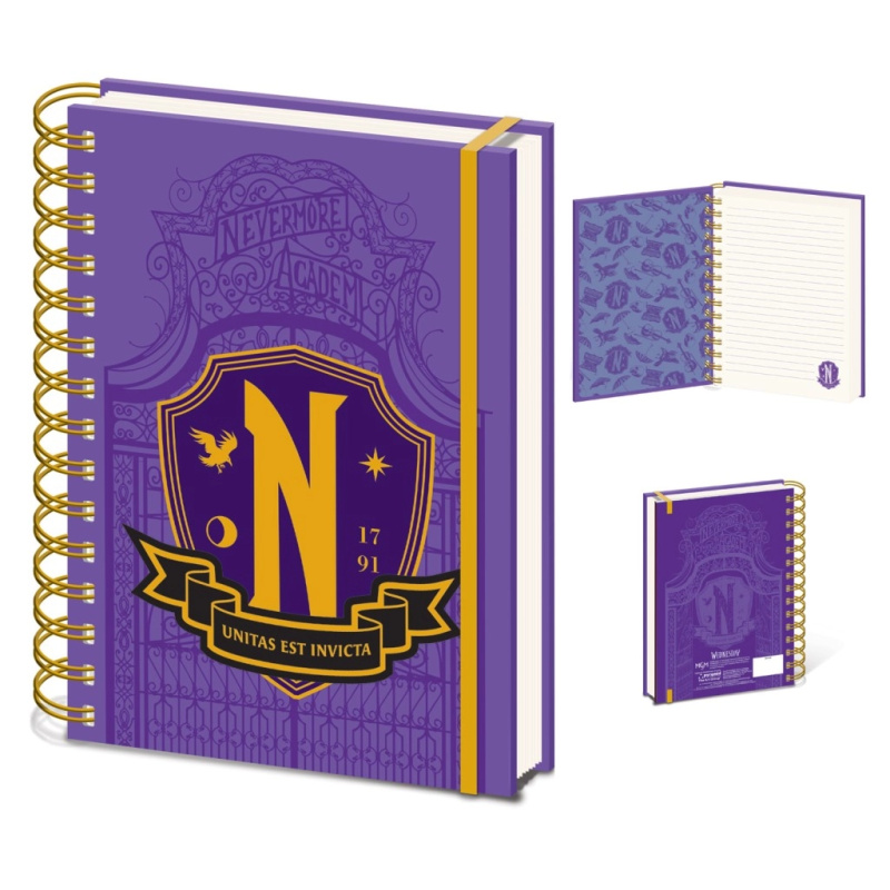Pyramid International Zápisník Wednesday Nevermore Shield A5