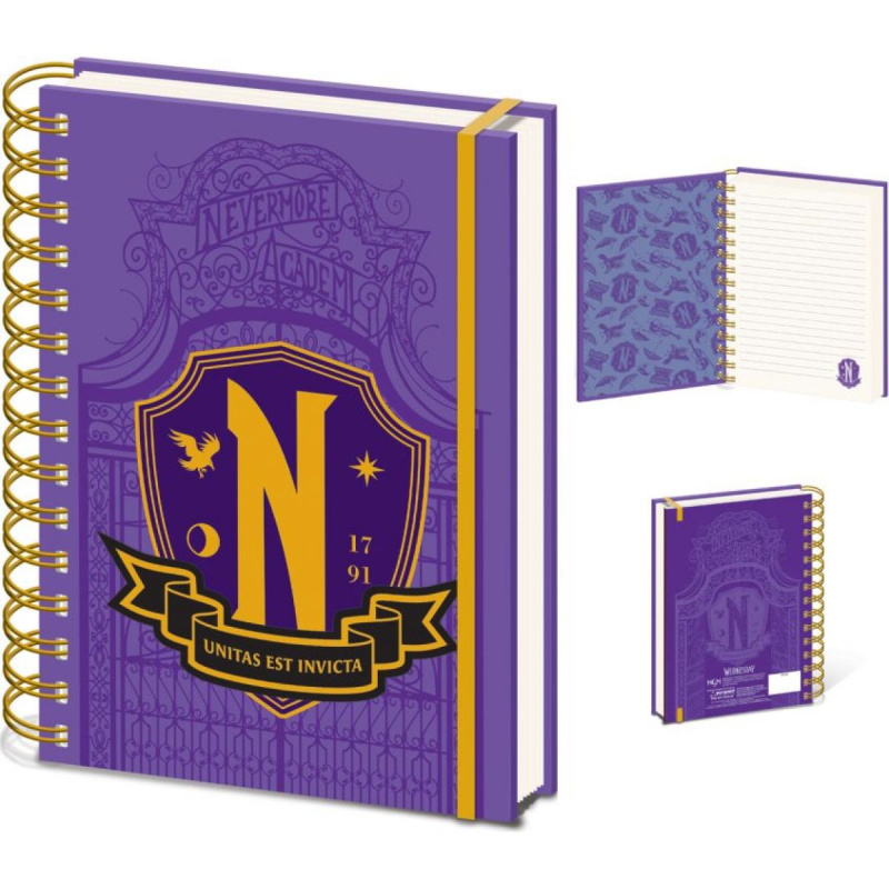 Pyramid International Zápisník Wednesday Nevermore Shield A5