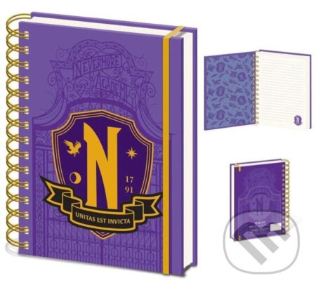 Pyramid International Zápisník Wednesday Nevermore Shield A5