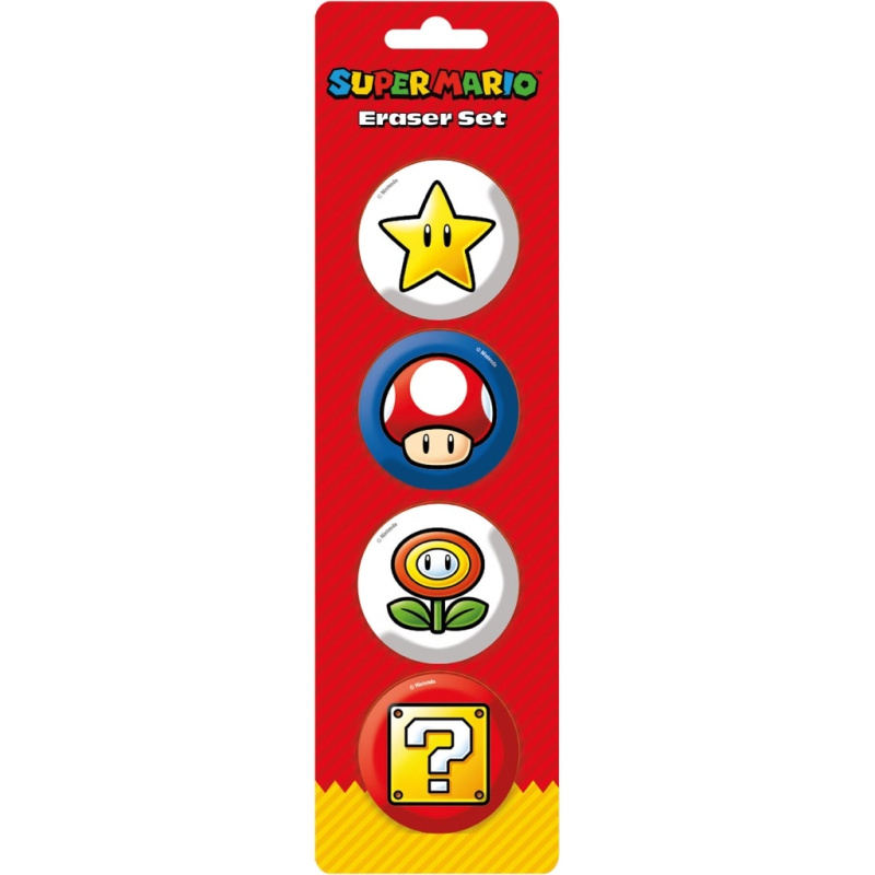 Set gum Super Mario – 4 ks