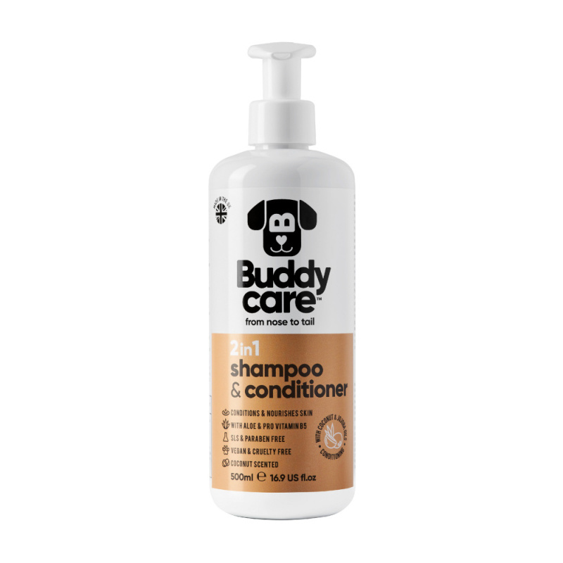 Buddycare Coconut 2 v 1 šampon & kondicioner pro psy 500 ml