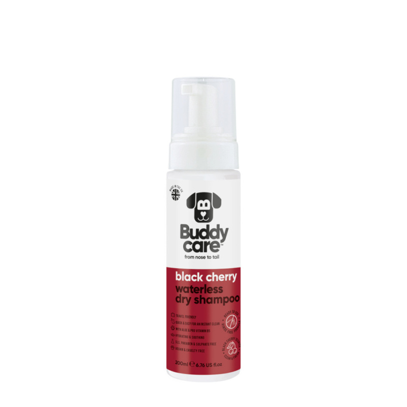 Buddycare Black Cherry suchý šampon pro psy 200 ml