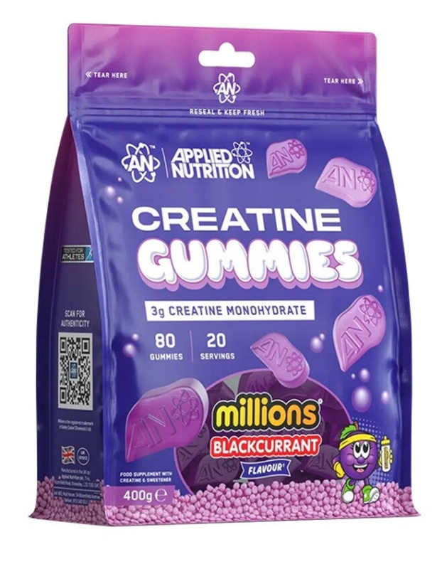 Applied Nutrition Kreatin monohydrát 80 gummies - černý rybíz
