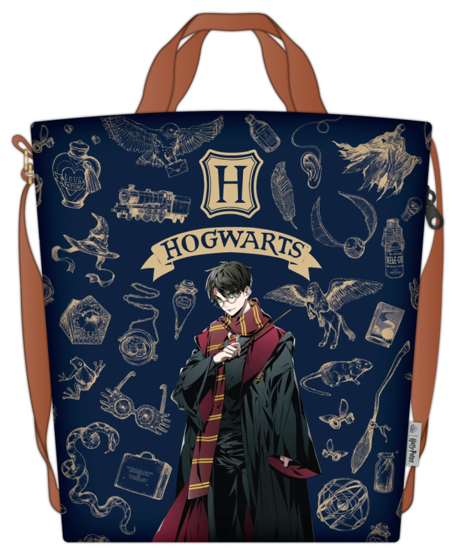 Harry Potter nákupní taška námořnická modrá a zlatá