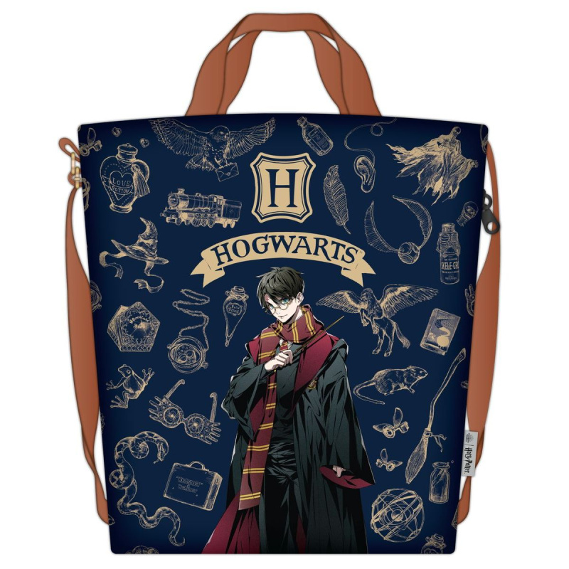 Harry Potter nákupní taška námořnická modrá a zlatá