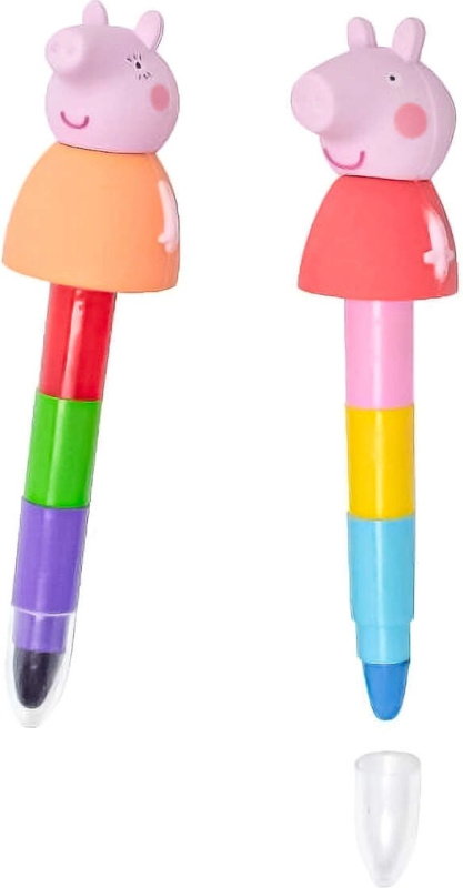 Stohovací voskovky PRASÁTKO PEPPA, mix barev, 2 ks