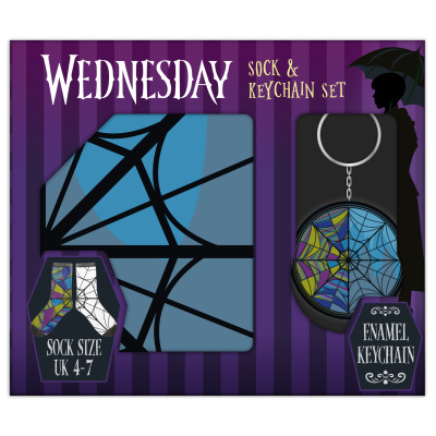 Wednesday dárkový set klíčenka a ponožky